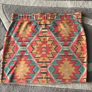 Aztec print Mini skirt